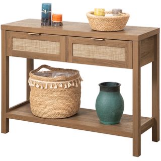 Natural Oak Tonica 39.4-Inch Console Table