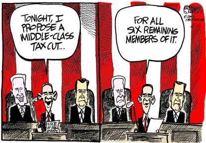 Obama cartoon U.S. SOTU middle class