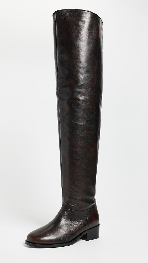Arlo Over the Knee Boots - Espresso Distressed