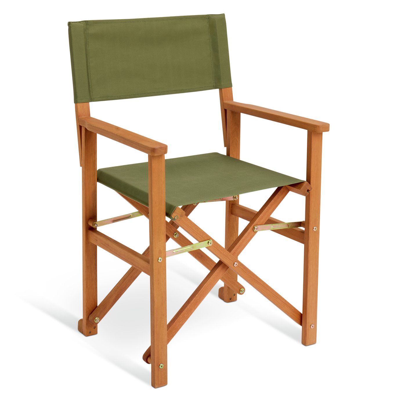 Habitat Folding Wooden Garden Director Chair - Green
