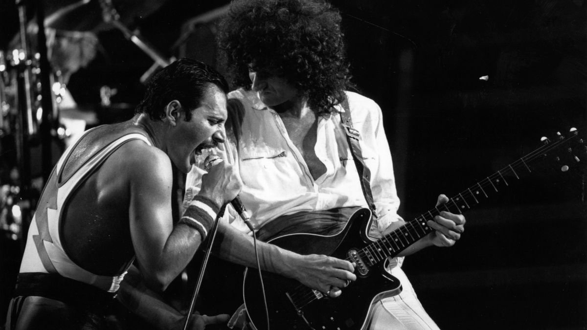 Brian May and Freddie Mercury