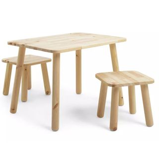 Pine table and stools