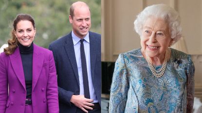 Prince William and Princess Catherine’s tribute to the Queen. Seen here are the Prince and Princess of Wales side-by-side with Queen Elizabeth on different occasions