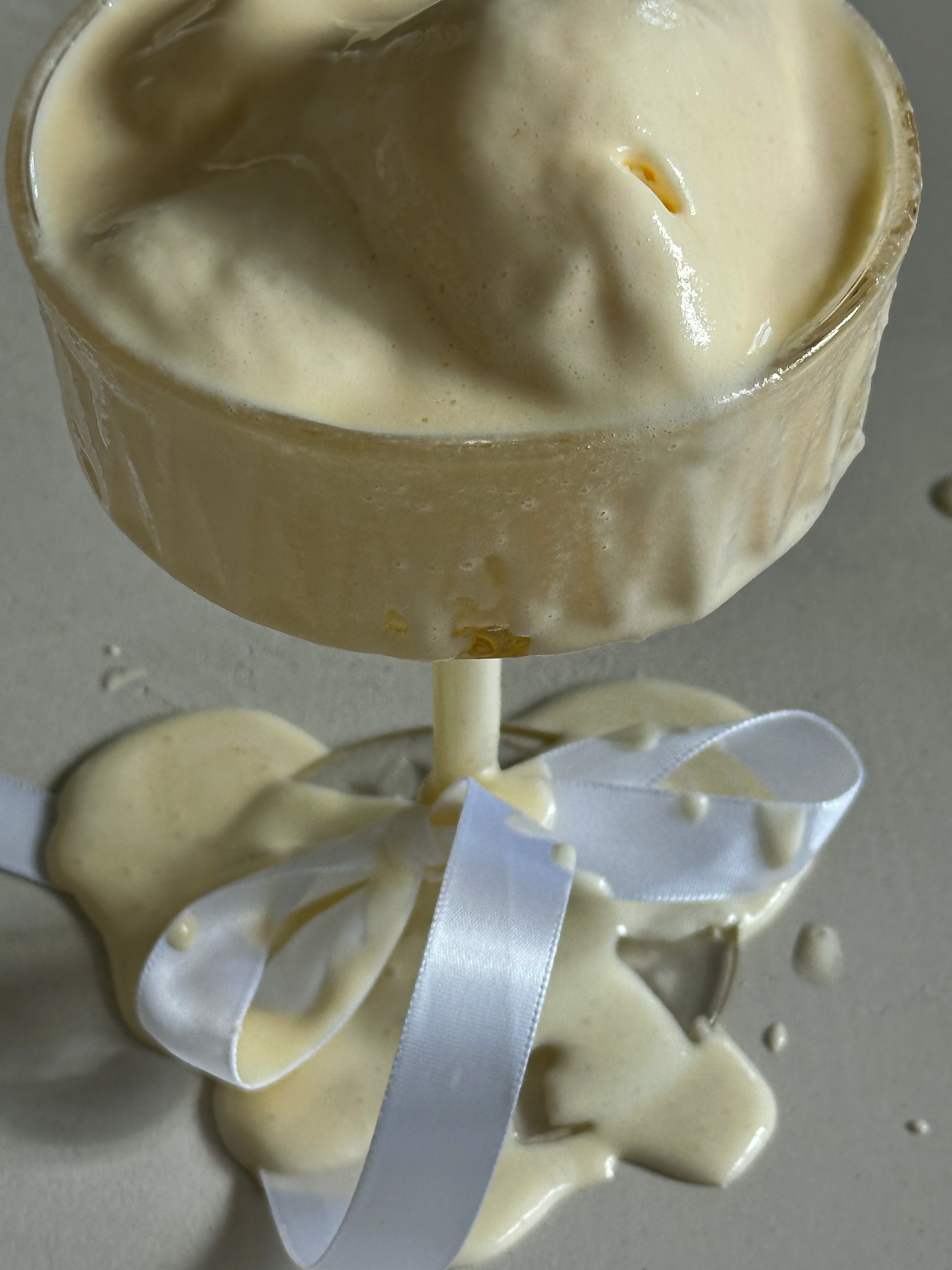 Image of ice cream melting.