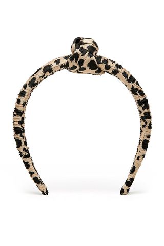 Teddie Knotted Leopard Print Headband 