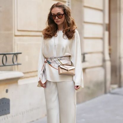 woman wearing silk