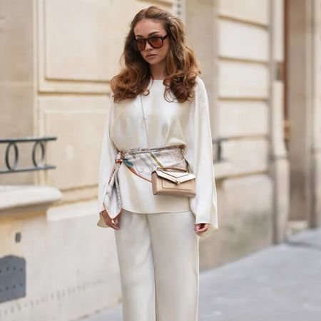 woman wearing silk