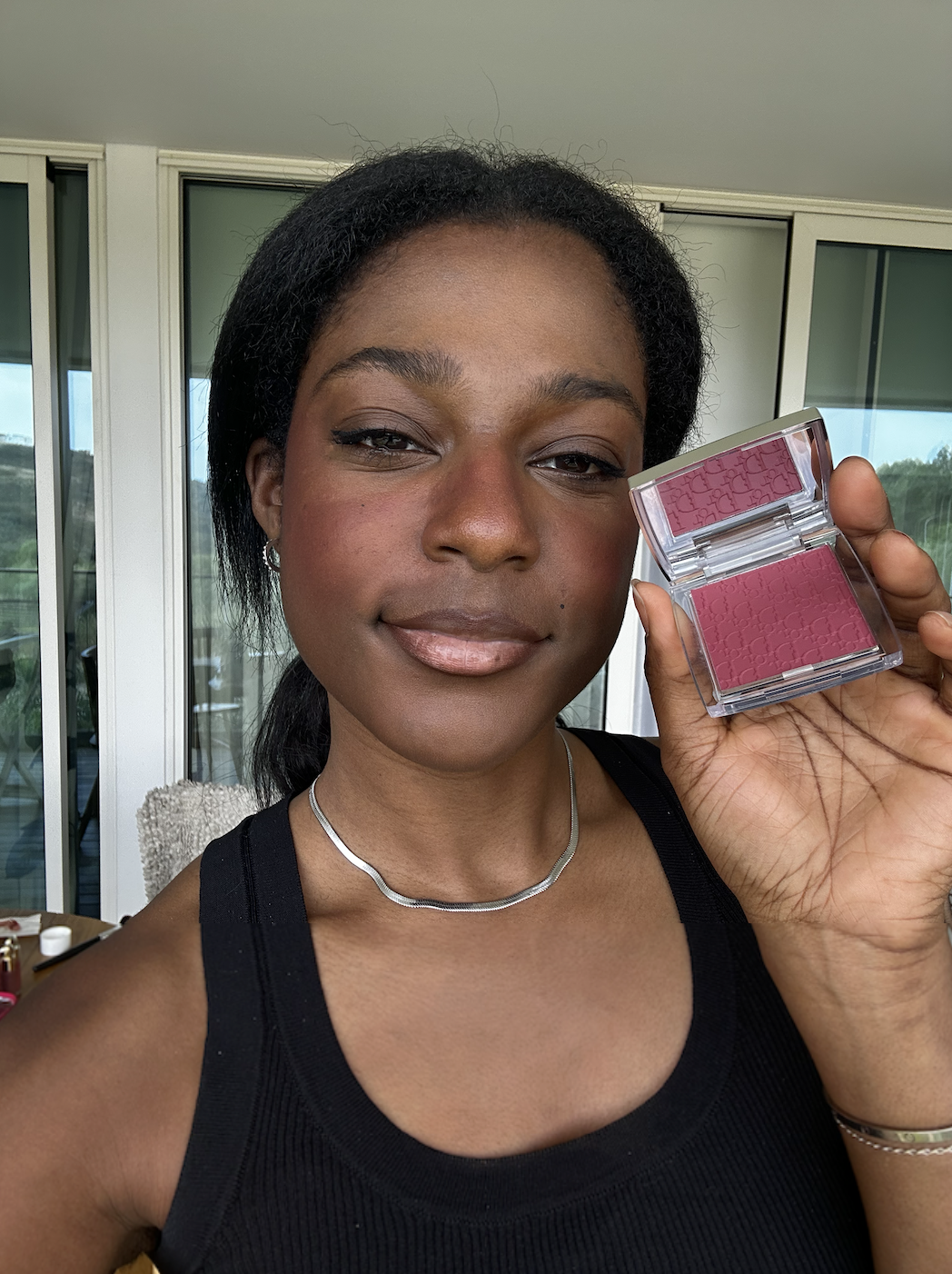 Shei Mamona wearing Dior Blusher