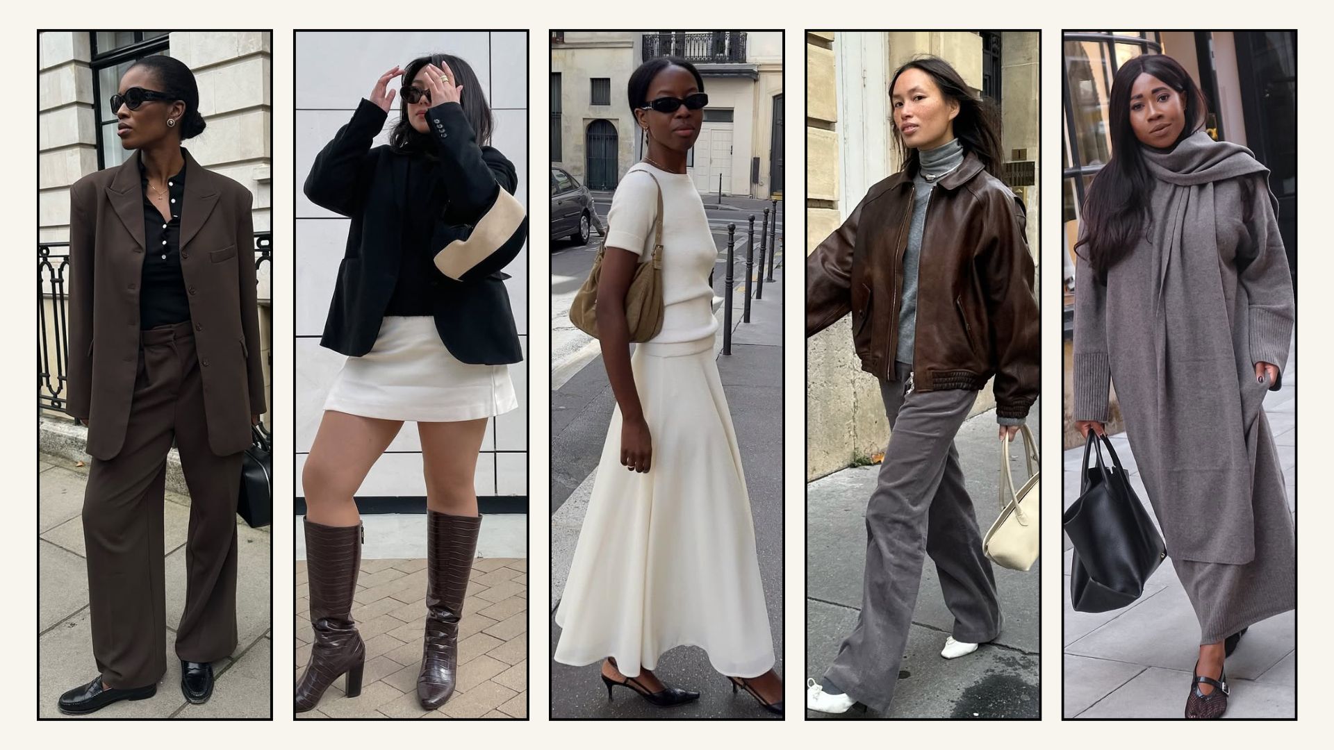 @nlmarilyn, @sylviemus_, @marina_torres, @vikilefevre, @_loissterling show chic and elegant outfits for autumn 2025