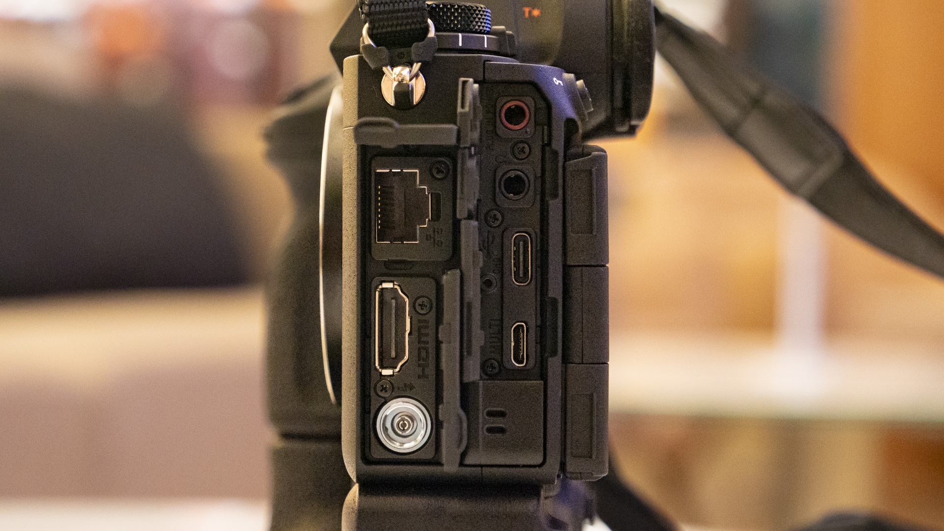 Connection ports of the Sony A9 III