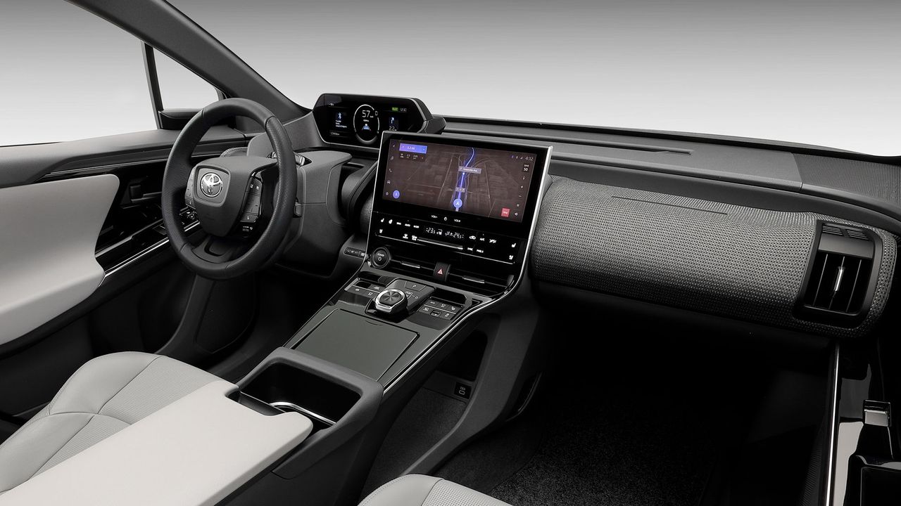 The dashboard in the Toyota bZ4X