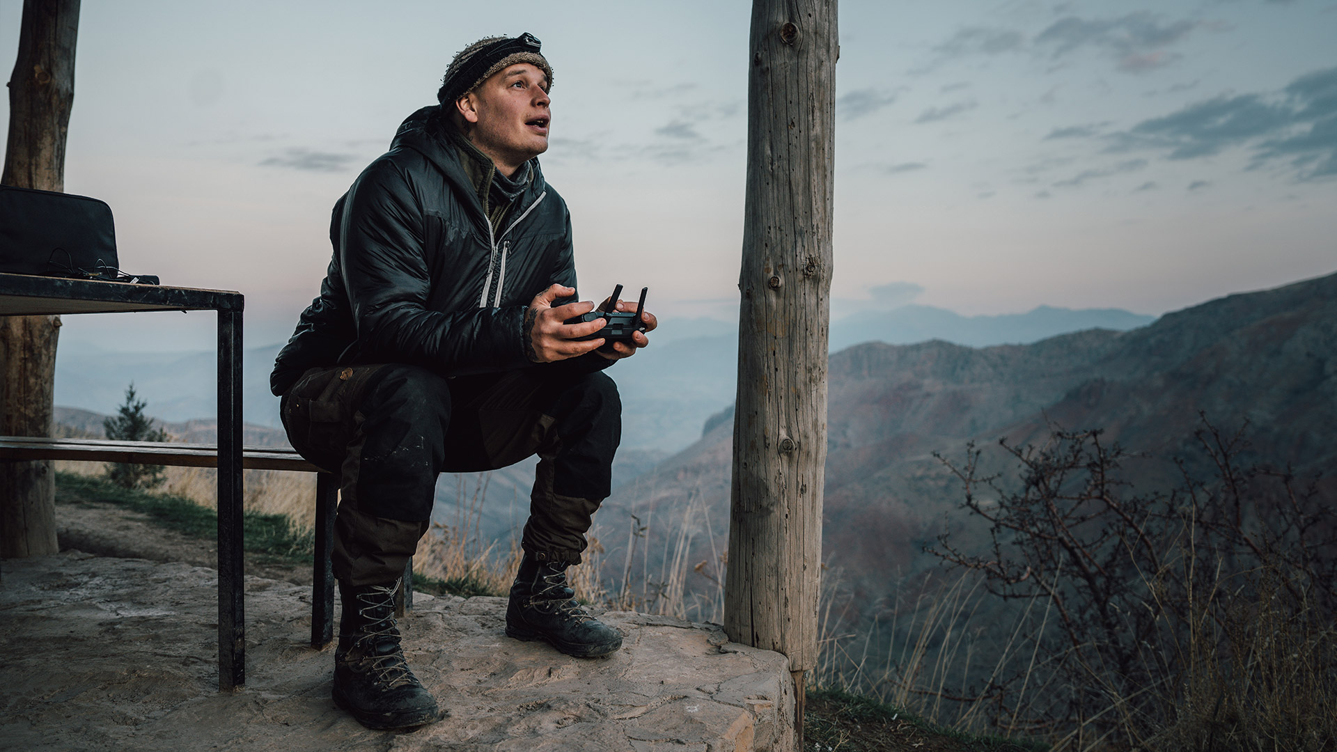 A man operates a drone in The Wild Ones