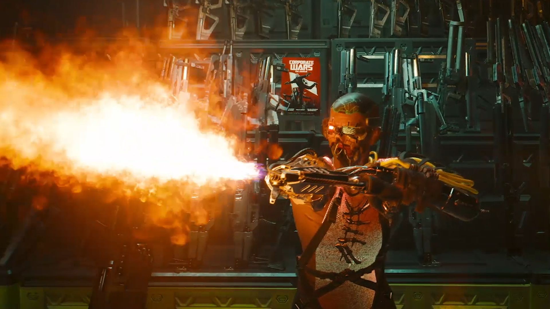 Black market weaponry in action from vendor in Dogtown in Cyberpunk 2077: Phantom Liberty