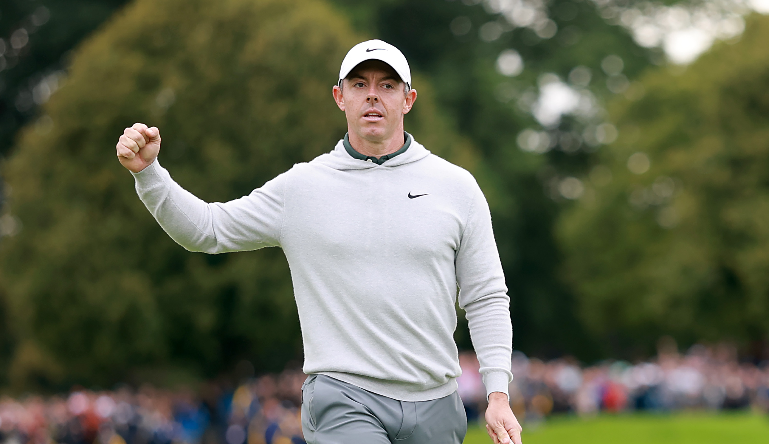 Rory McIlroy fist pumps