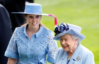 Princess Beatrice and Queen Elizabeth II attend day one of Royal Ascot at Ascot Racecourse on June 18, 2019 in Ascot, England