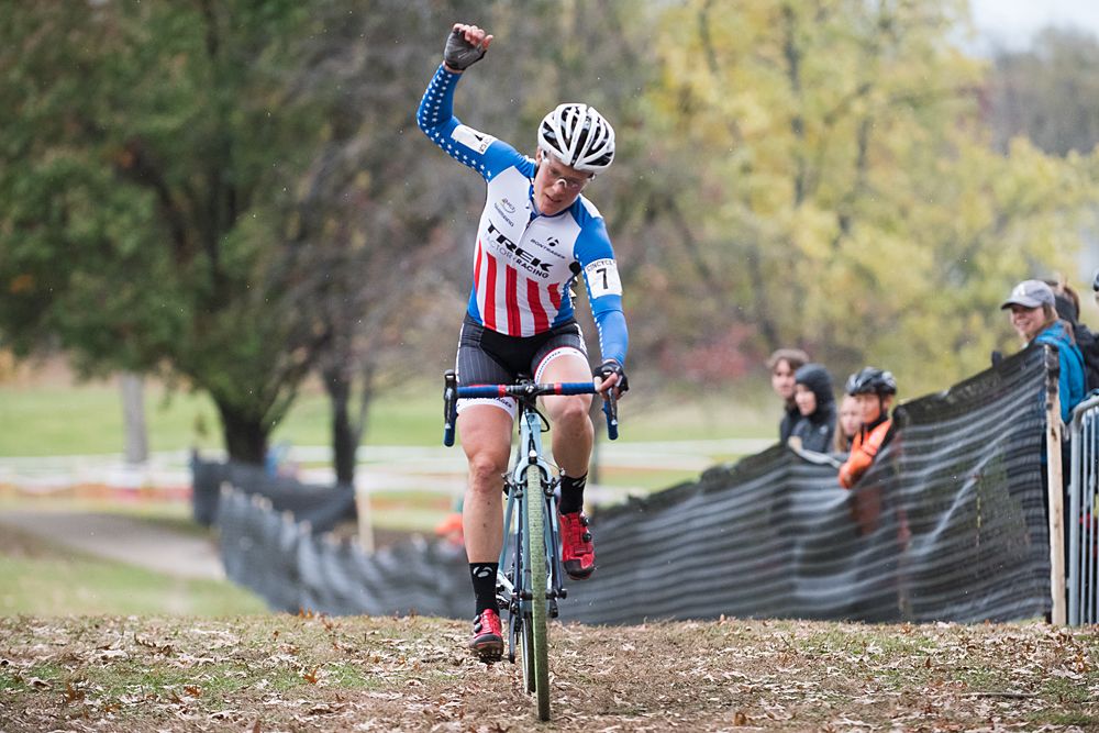 Katie Compton (Trek Factory Racing) takes the win in Ohio