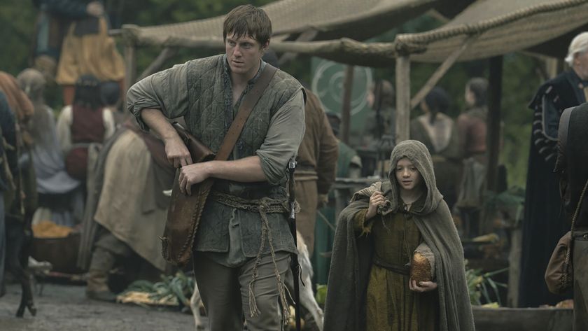 Dunk and a cloaked Egg walking in the rain in A Knight of the Seven Kingdoms episode 3