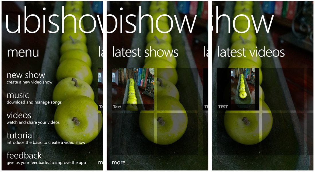 UbiShow Main Pages