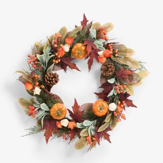 Large autumnal pumpkin wreath