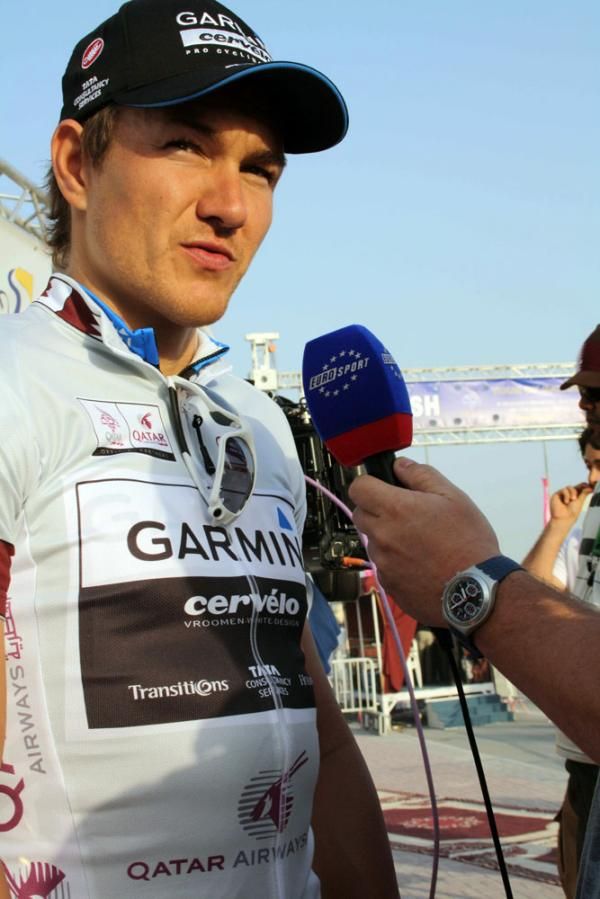 Heinrich Haussler (Garmin-Cervelo) in the white points jersey