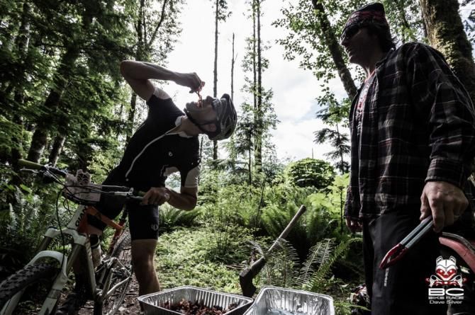 Bacon in Hood in the Woods. Bear bait...