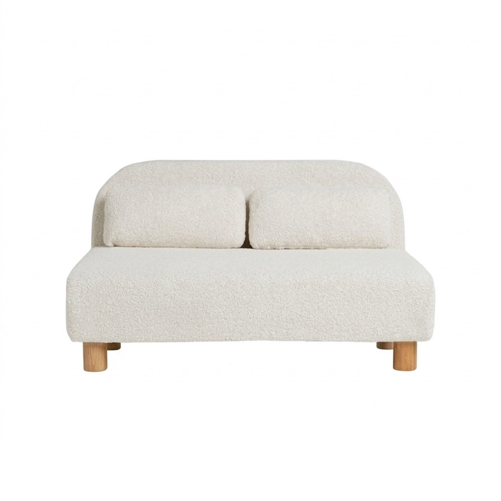 Next, Casual Boucle Light Natural Palma Double Sofa Bed