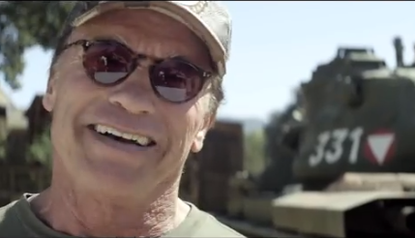 Arnold Schwarzenegger invites you to crush stuff in his tank