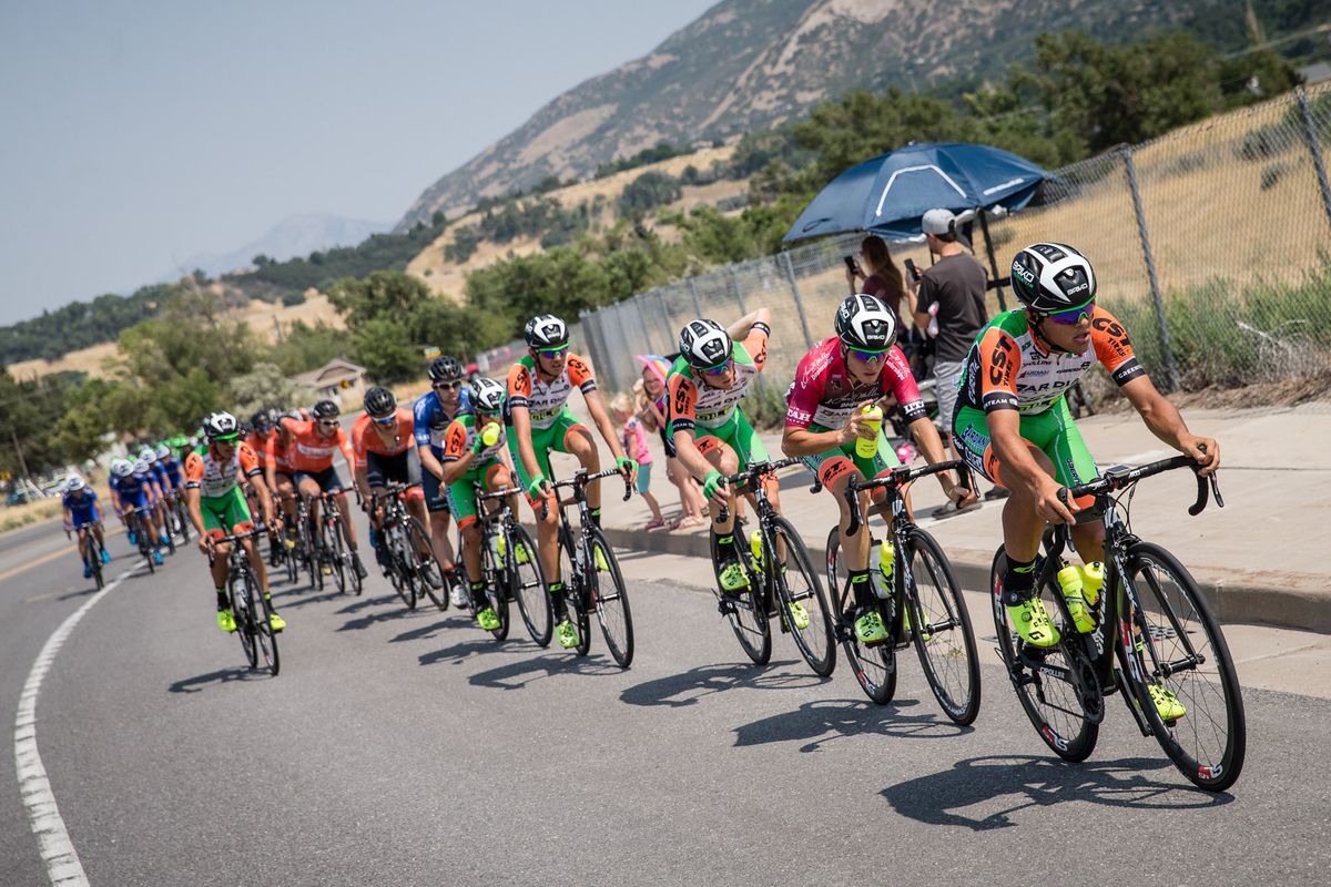 Bardiani CSF did a lot of work on the front to pull back the breakaway during stage 5