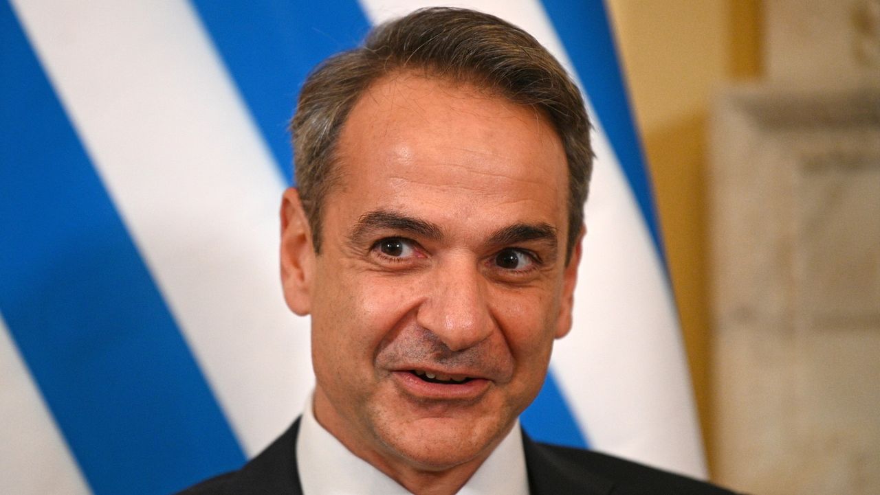 Greece’s Prime Minister Kyriakos Mitsotakis 