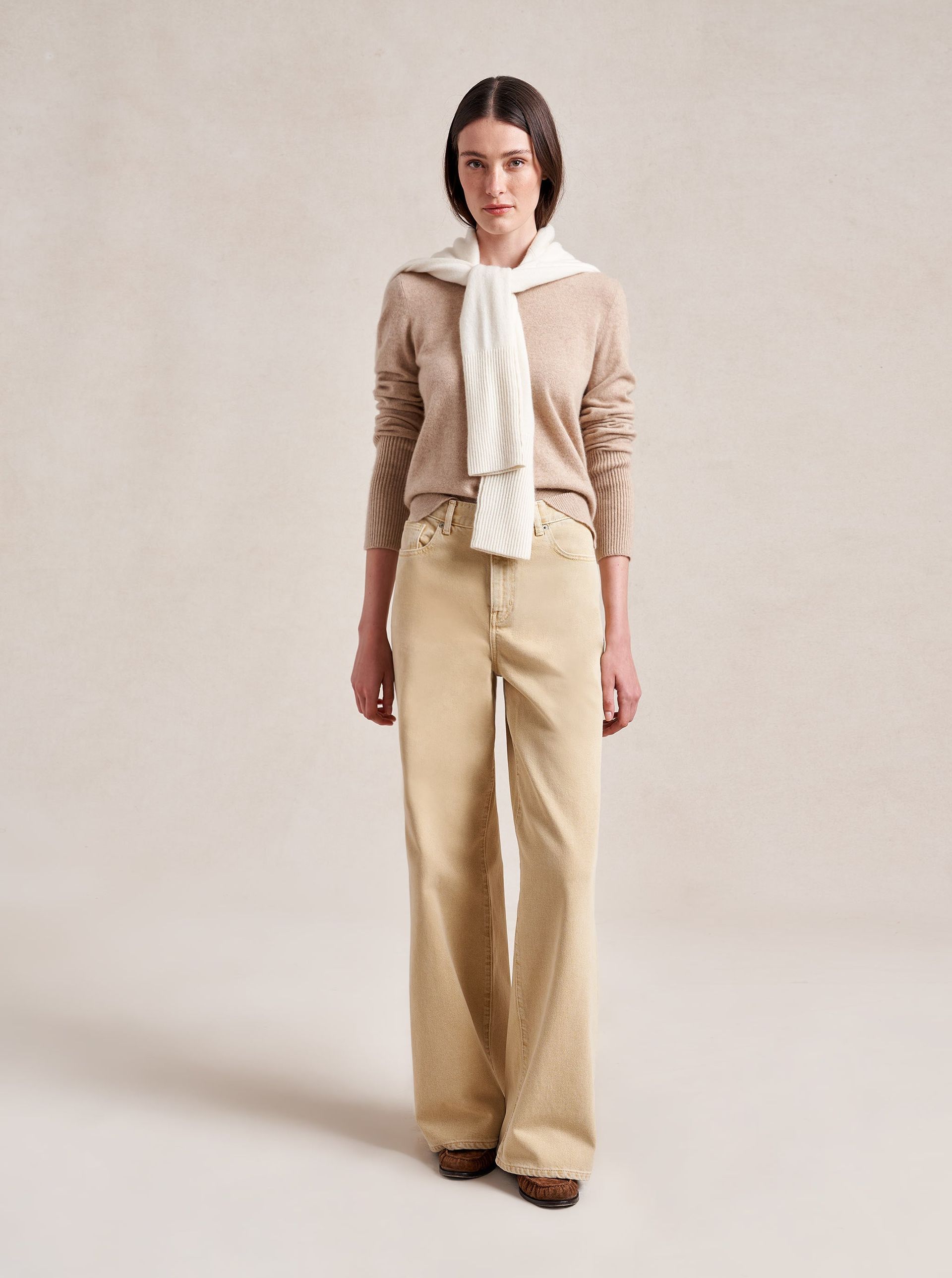 Isadora High-Rise Wide-Leg Jean 23 in Camel