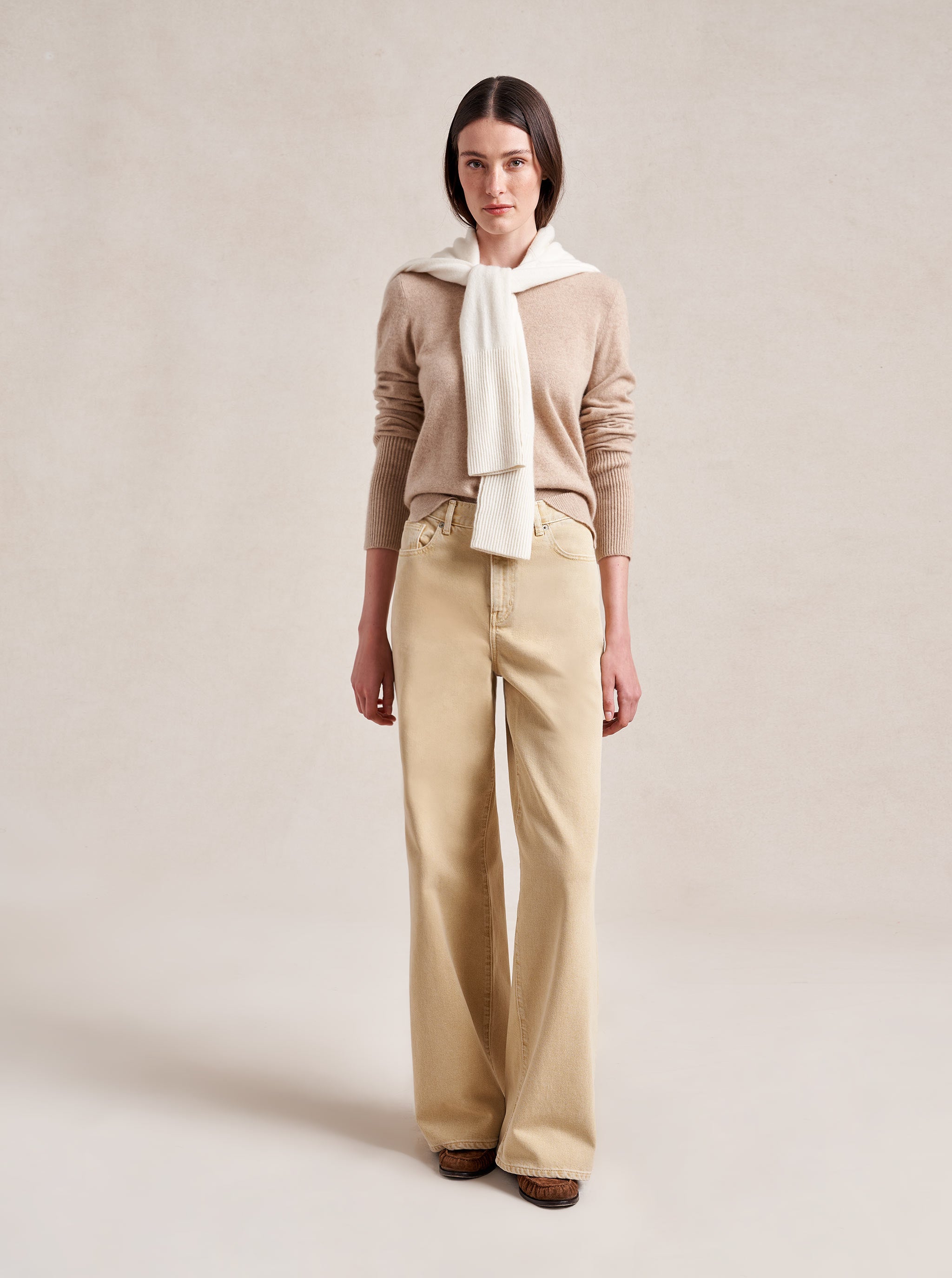 Isadora High-Rise Wide-Leg Jean 23 in Camel