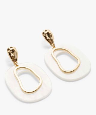 Pearlescent Resin Statement Earrings