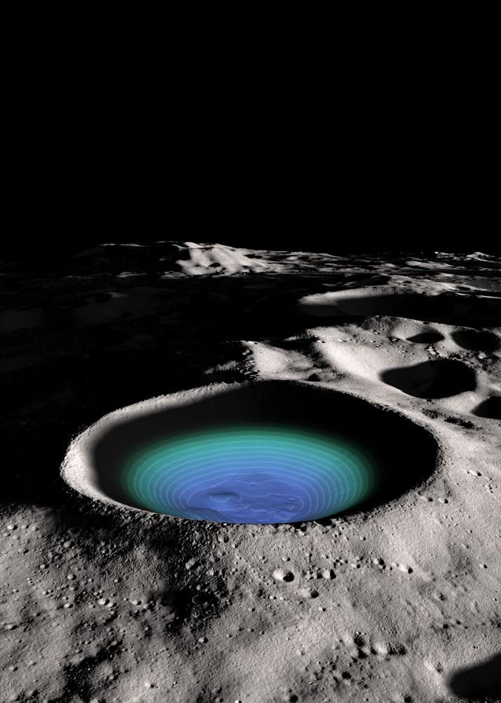 moon shackleton crater center