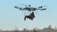 Wounded soldier rescued using hexacopter drone 
