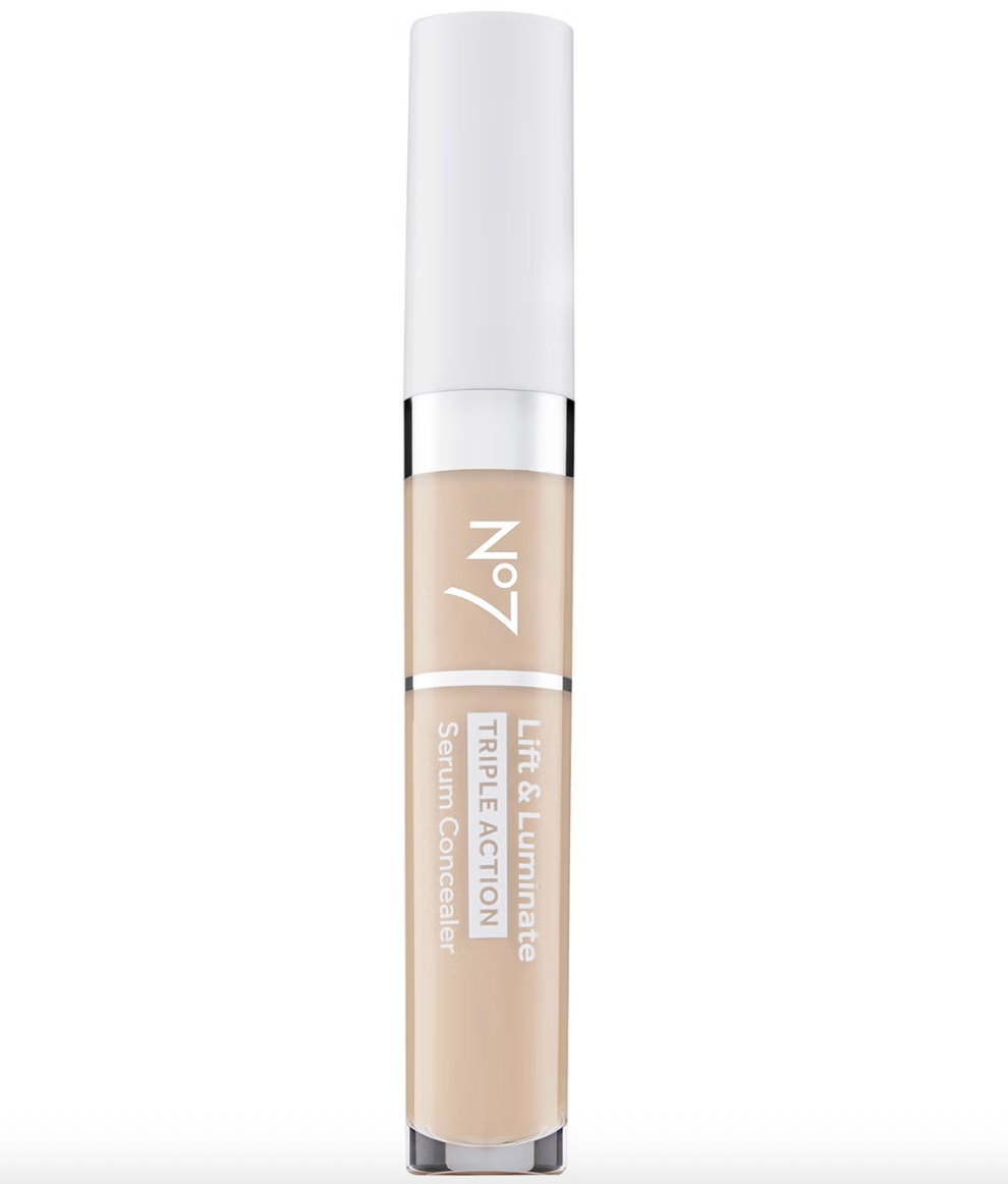 No7 Lift & Luminate Triple Action Serum Concealer - Light - Anti Aging Liquid Concealer Makeup for Blemishes & Dark Circles - Medium to Full Coverage Concealer for Face (8ml)