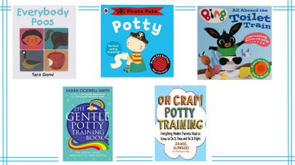 montage of best potty training books avaiable