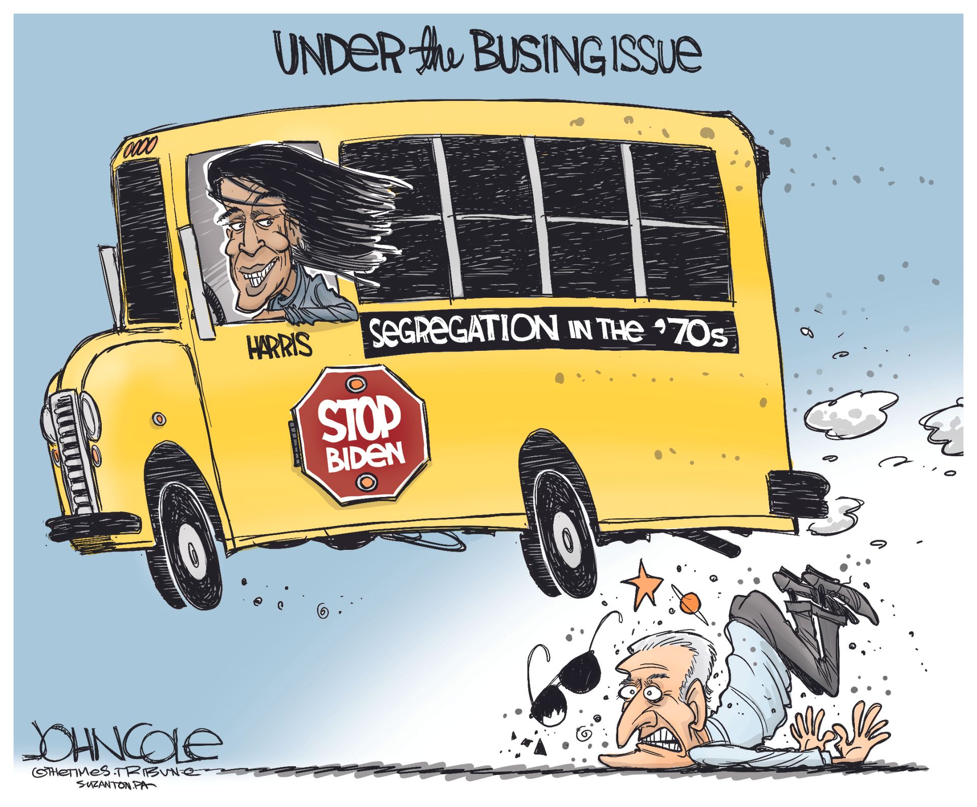 Political Cartoon U.S. Kamala Harris Joe Biden Busing Segregation | The ...