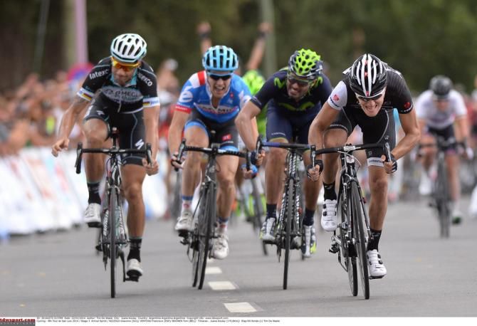 Boonen looks like he knows he's beaten in the sprint