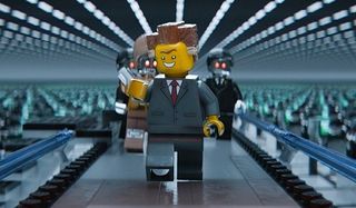 The Lego Movie Lord Business overseeing his rows of minions