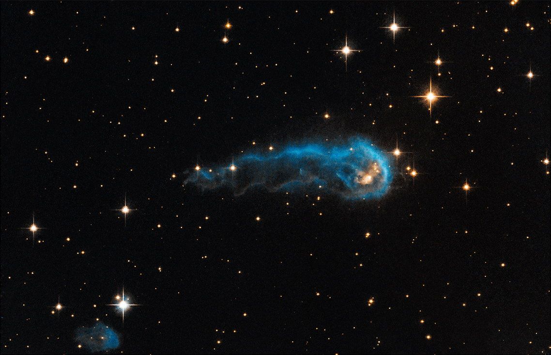 NASA&#039;s Hubble Sees a Cosmic Caterpillar