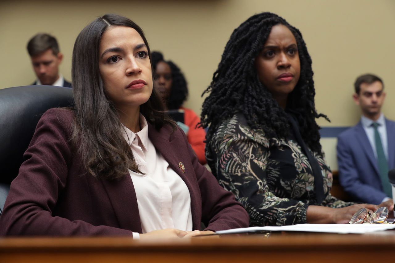 Alexandria Ocasio-Cortez and Ayanna Pressley. 