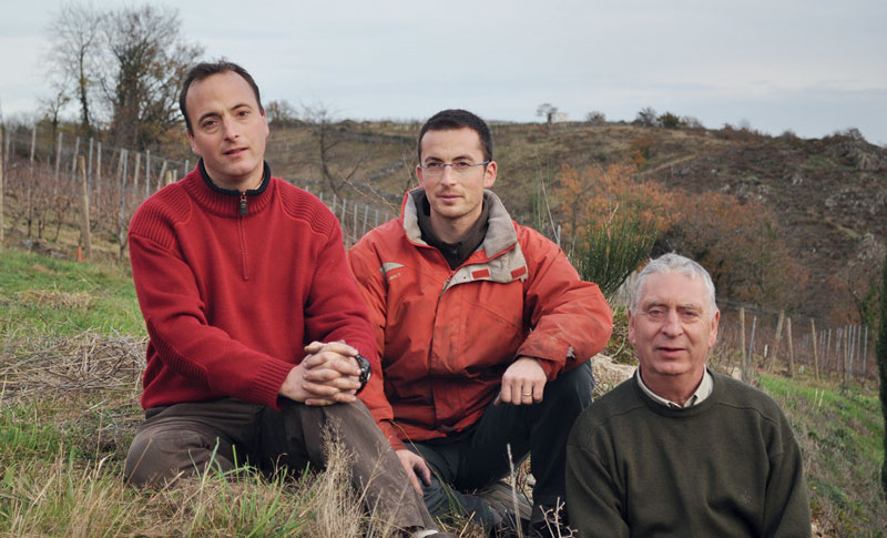 Brothers Christophe and Ren&amp;eacute; Papin with their father Claude of