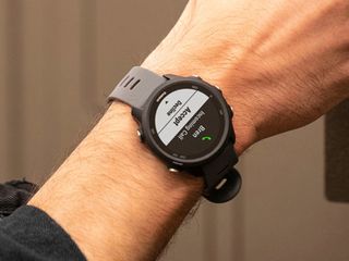 Garmin Forerunner 245 on the wrist