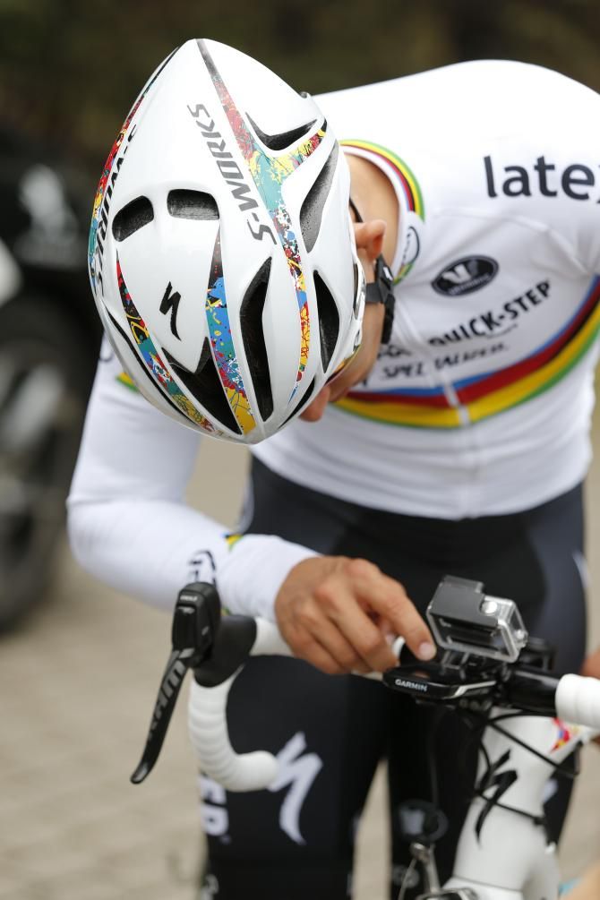 Michael Kwiatkowski's new Specialized Evade helmet