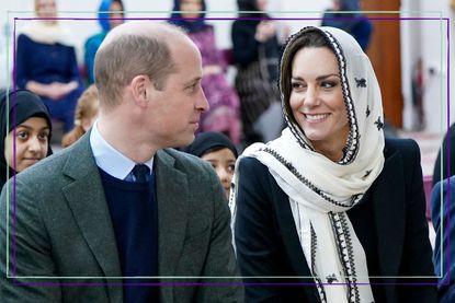 Kate Middleton wears traditional headscarf - Prince William and Kate Middleton visit volunteers at Muslim centre as Kate wears traditional headscarf