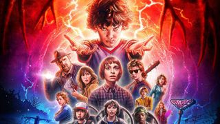 The stranger things cast pose for a poster