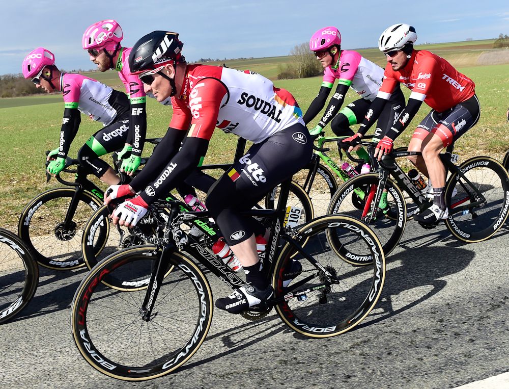 Andre Greipel (Lotto Soudal) in the bunch during stage 2 at Paris-Nice