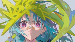 Digital character art that blends anime influences with graffiti