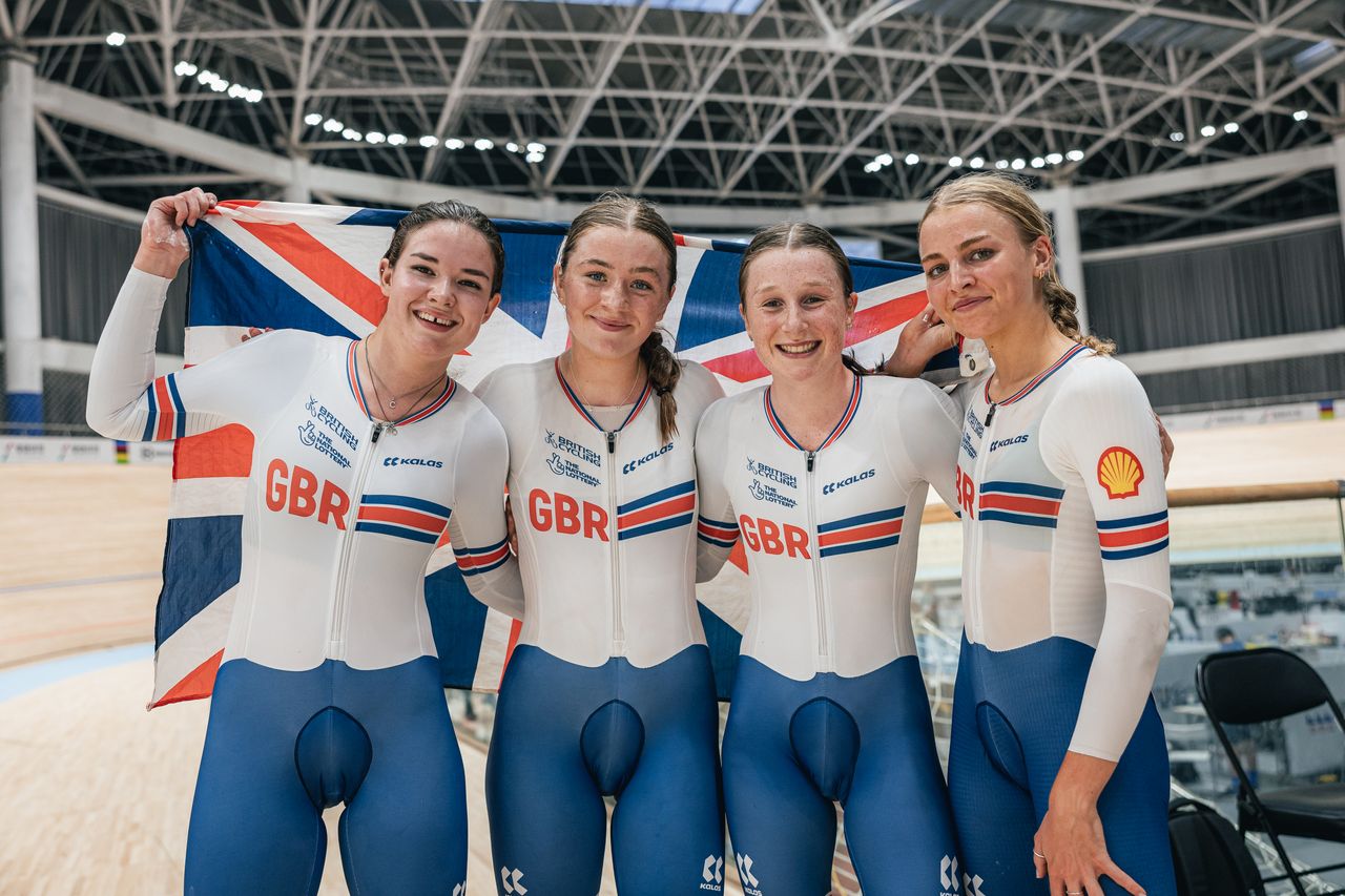 Women’s Team Pursuit Final for Gold - Cat Ferguson, Imogen Wolff, Erin Boothman, Carys Lloyd (Great Britain) win Gold and break the world record.