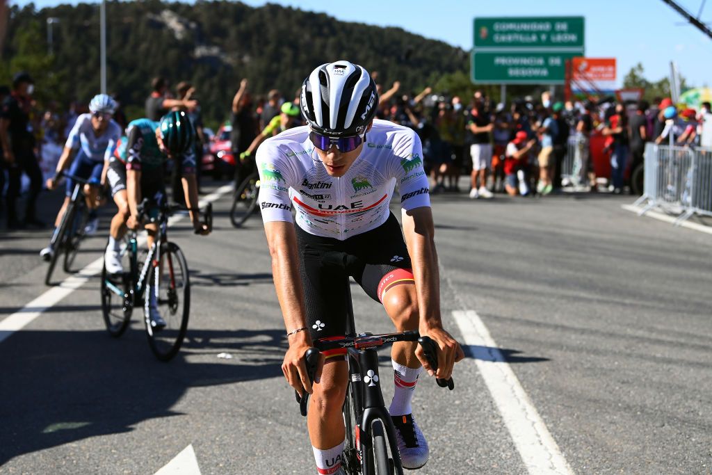 Juan Ayuso after stage 20 of the 2022 Vuelta a España